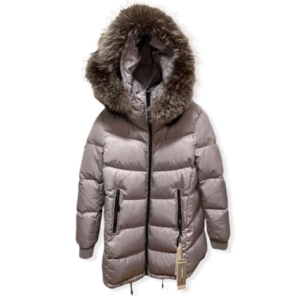 ❤️SOLD❤️Soia & Kyo Alenne Jacket With Fur Trim in Ash - Picture 4 of 13
